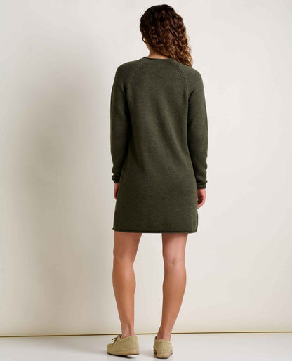Alpineglo Roll Neck Sweater Dress - Organic Cotton & Wool  | Toad&Co Women