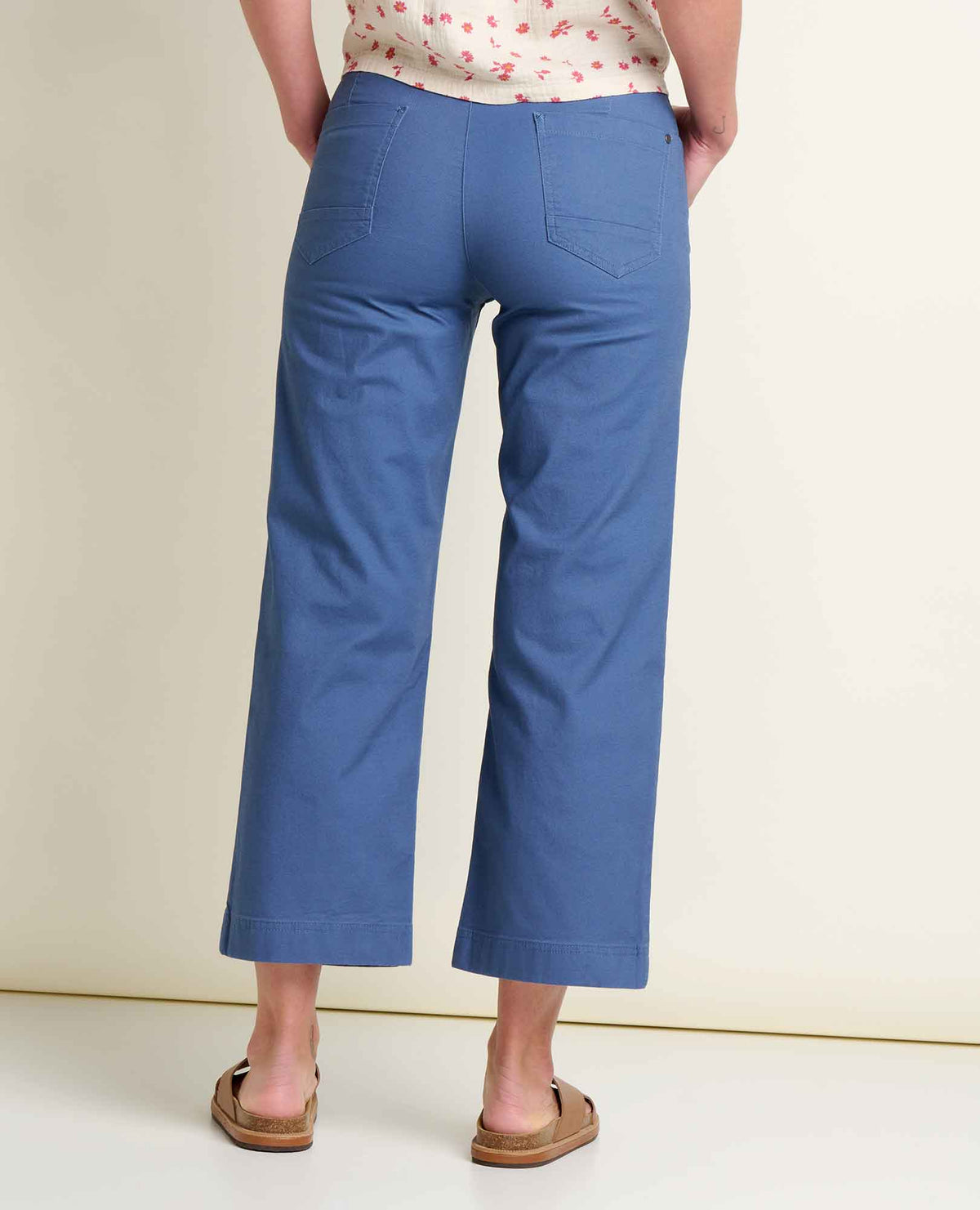 Earthworks Wide Leg Organic Cotton Crop Pant Canal | Toad&Co Women