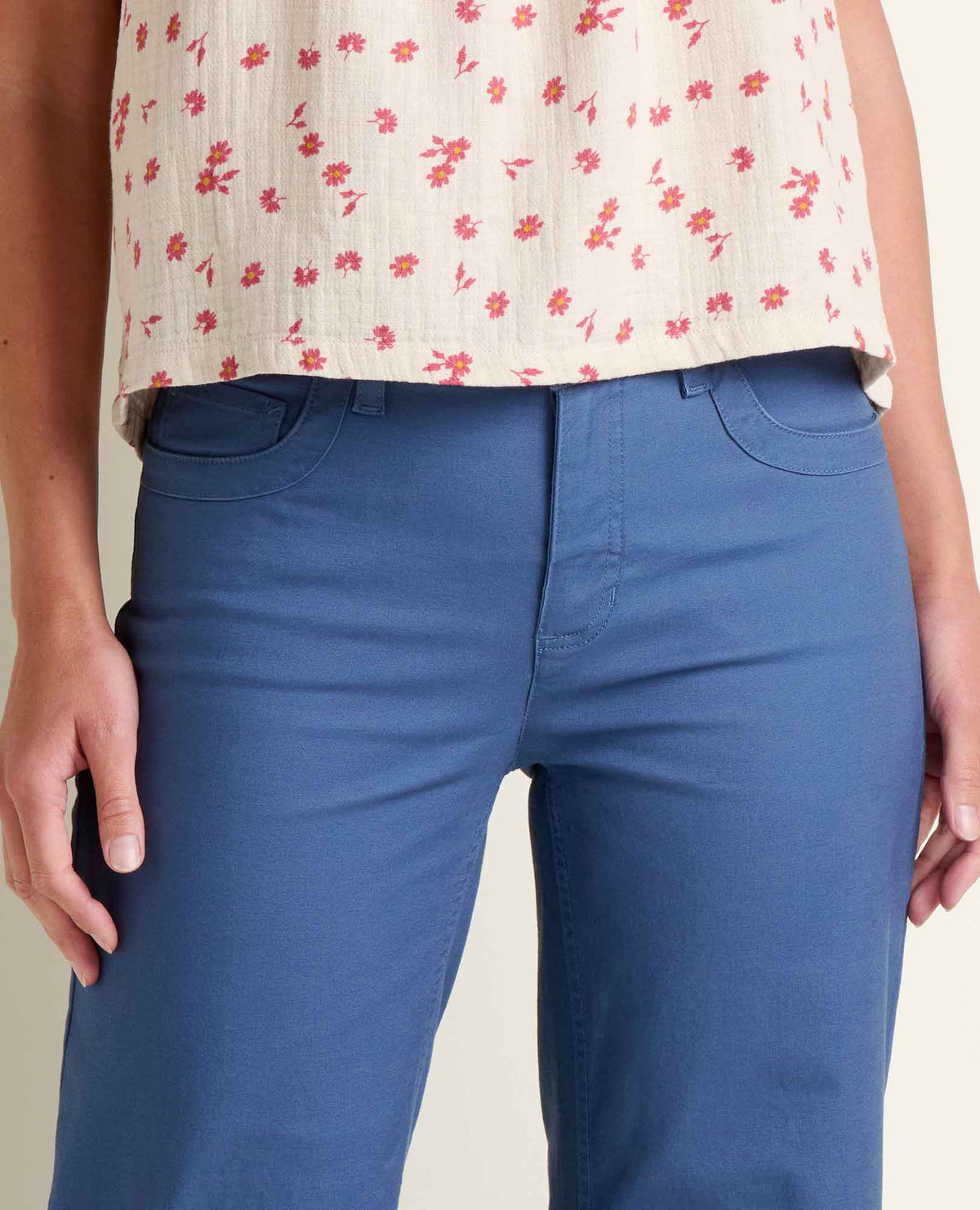 Earthworks Wide Leg Organic Cotton Crop Pant Canal | Toad&Co Women