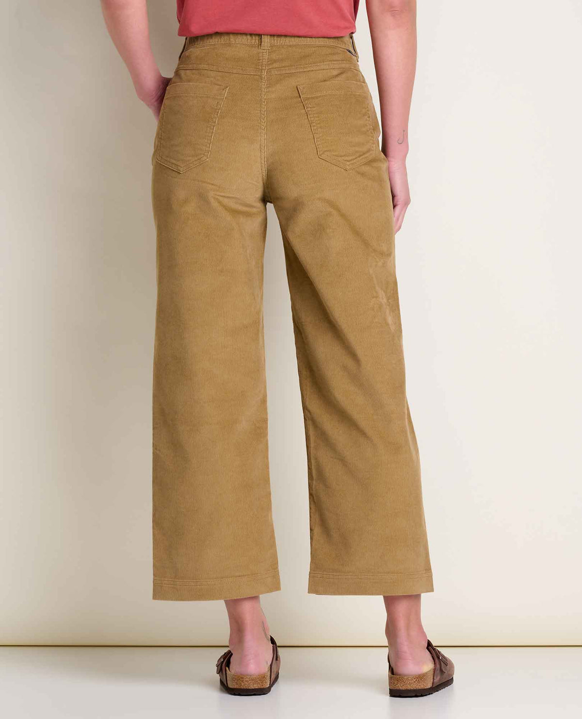 Women's Corduroy Wide Leg Crop Pant Honey Brown | Toad&Co Women