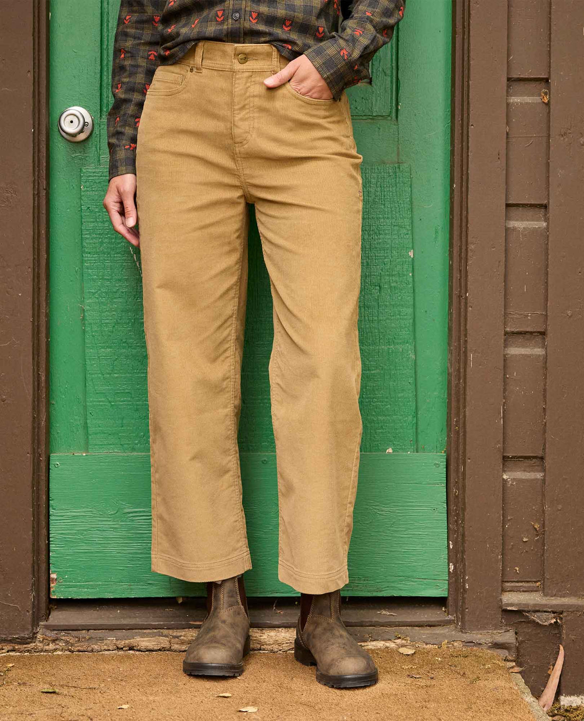 Women's Corduroy Wide Leg Crop Pant Honey Brown | Toad&Co Women