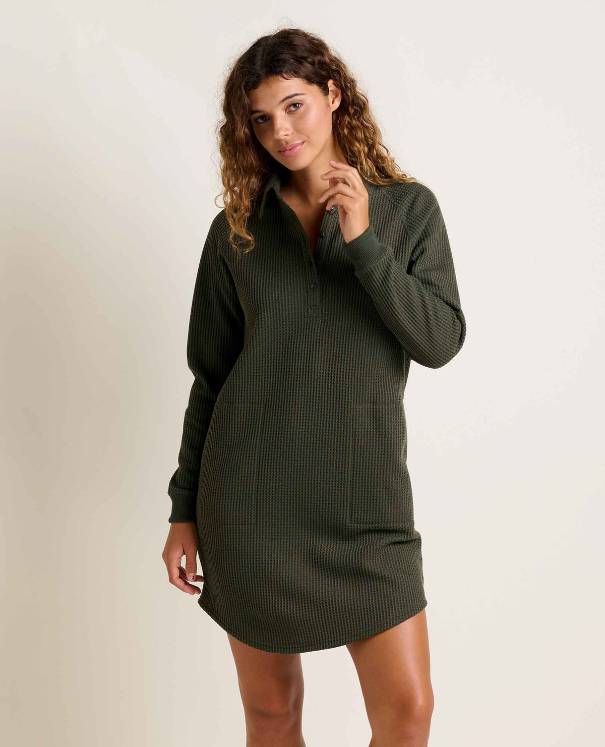 Women's Bitterroot Waffle Henley Dress  | Toad&Co Women