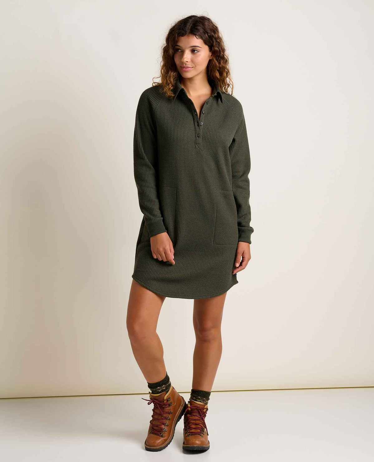 Women's Bitterroot Waffle Henley Dress  | Toad&Co Women