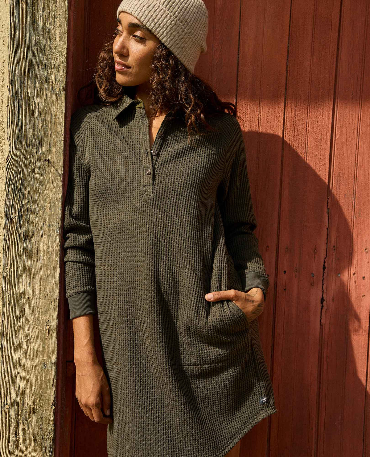 Women's Bitterroot Waffle Henley Dress  | Toad&Co Women