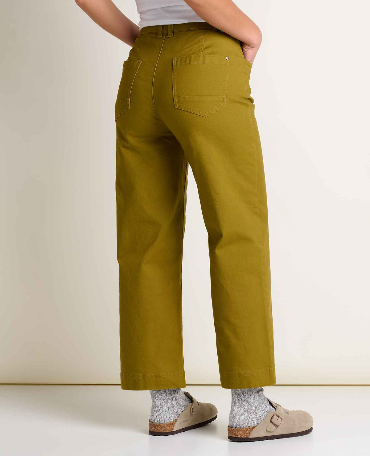 Earthworks Wide Leg Organic Cotton Crop Pant Coyote | Toad&Co Women