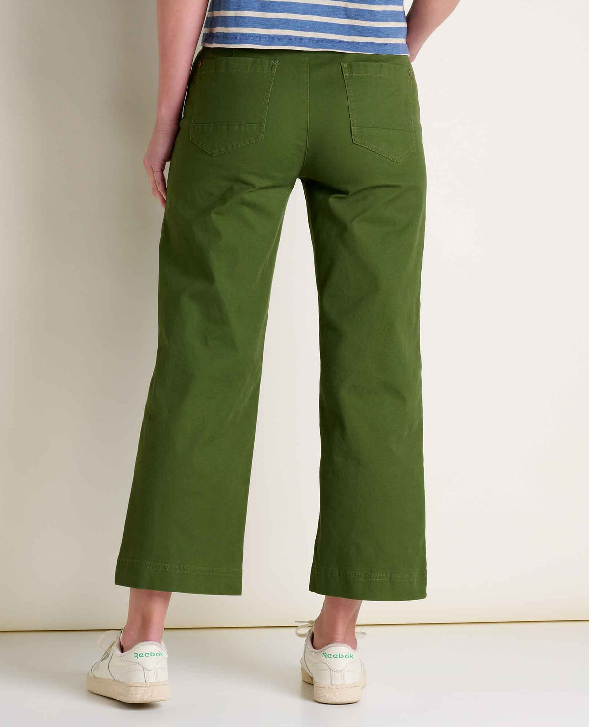 Earthworks Wide Leg Organic Cotton Crop Pant Epidote | Toad&Co Women