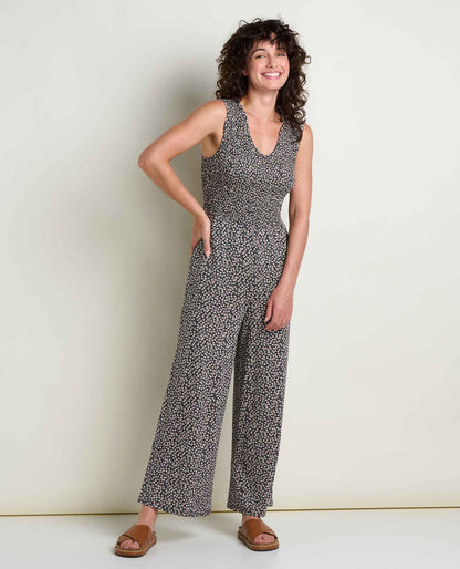 Gemina Tank Jumpsuit - Smocked Bodice Wide-Leg Women's Jumpsuit  | Toad&Co Women