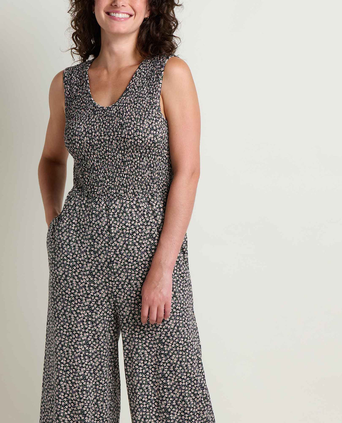 Gemina Tank Jumpsuit - Smocked Bodice Wide-Leg Women's Jumpsuit  | Toad&Co Women