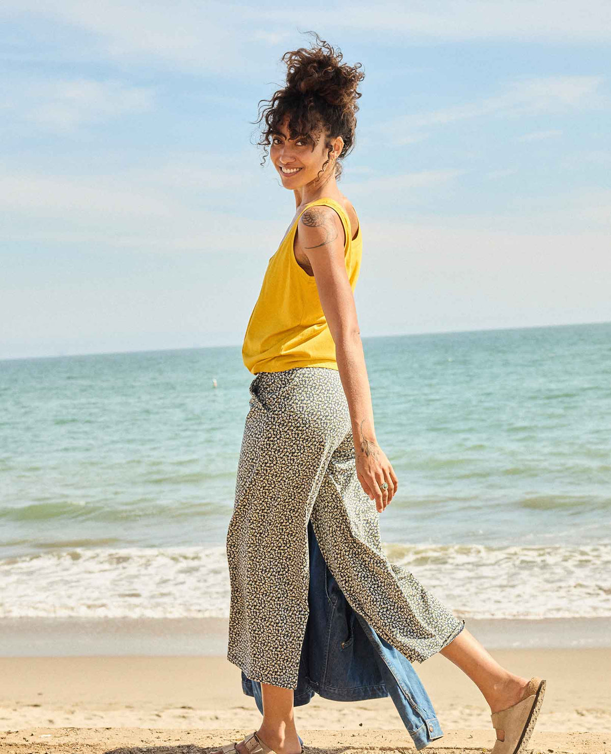 Chaka Wide Leg Pull On Lounge Pant - Versatile & Cozy Midnight Print | Toad&Co Women