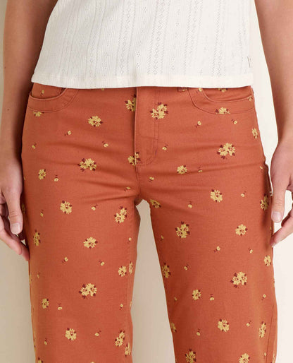Earthworks Wide Leg Organic Cotton Crop Pant Copper Print | Toad&Co Women