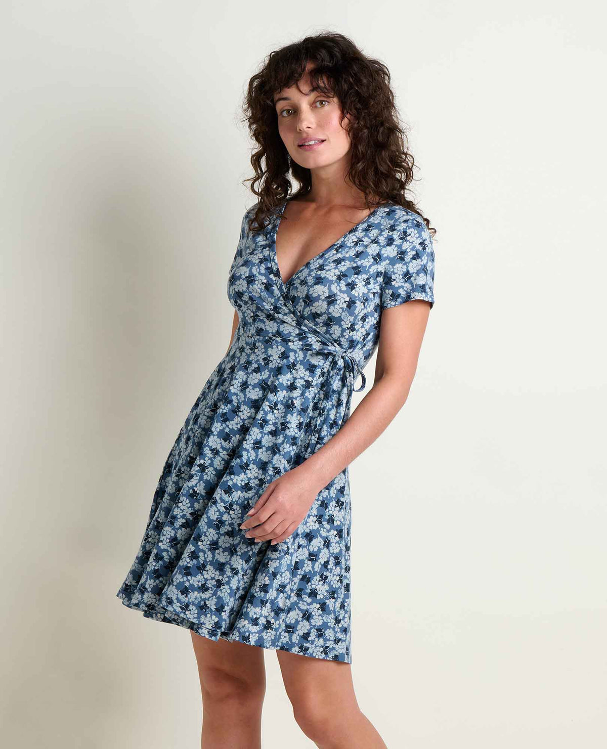 Freesia Wrap Dress - Organic Cotton V-Neck Wrap Dress with Pockets  | Toad&Co Women