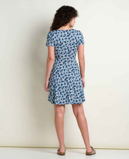 Freesia Wrap Dress - Organic Cotton V-Neck Wrap Dress with Pockets  | Toad&Co Women