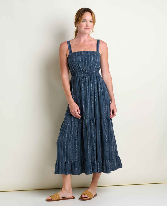 Taj Hemp Tiered Midi Dress - Sustainable Hemp & TENCEL™ Linen-Feel Dress  | Toad&Co Women