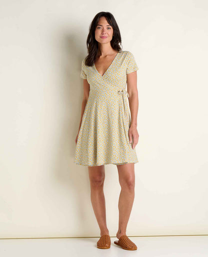 Freesia Wrap Dress - Organic Cotton V-Neck Wrap Dress with Pockets  | Toad&Co Women