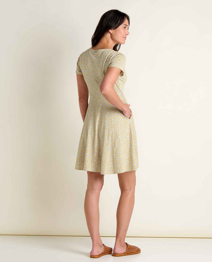 Freesia Wrap Dress - Organic Cotton V-Neck Wrap Dress with Pockets  | Toad&Co Women