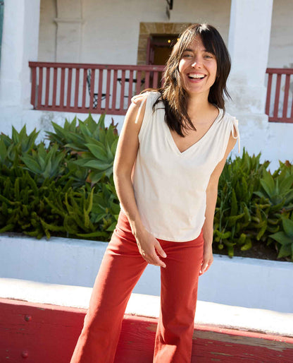 Anza Cinch V-Neck Tank Top - Organic Cotton  | Toad&Co Women