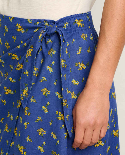 Taj Wrap Midi Skirt - Anti-Wrinkle Hemp & TENCEL™ Travel Skirt  | Toad&Co Women