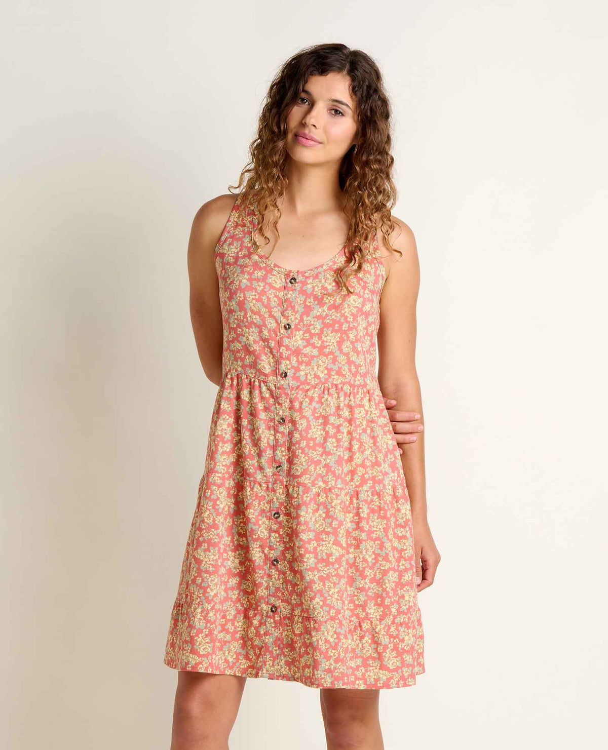 Manzana Tiered Tank Dress - Organic Cotton Flirty Tiered Sundress  | Toad&Co Women
