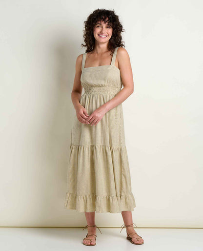 Taj Hemp Tiered Midi Dress - Sustainable Hemp & TENCEL™ Linen-Feel Dress  | Toad&Co Women
