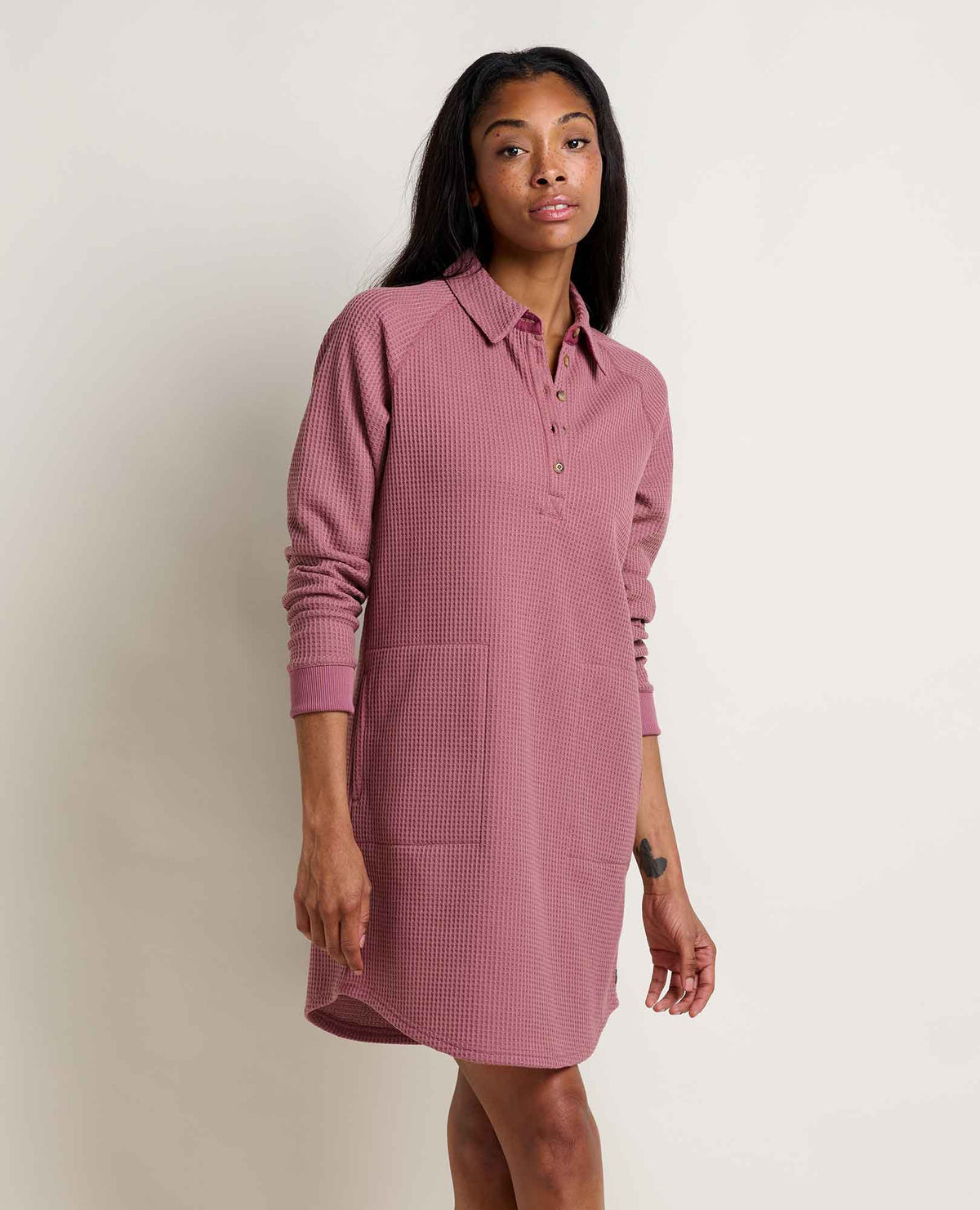 Women's Bitterroot Waffle Henley Dress  | Toad&Co Women