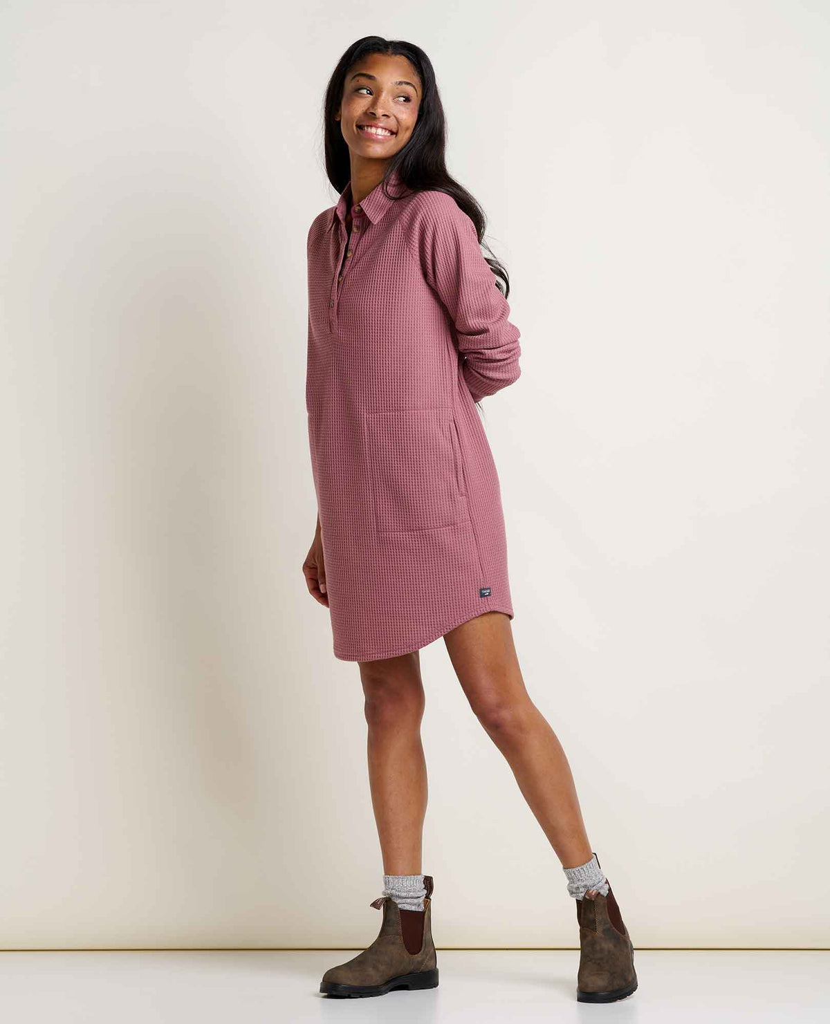 Women's Bitterroot Waffle Henley Dress  | Toad&Co Women