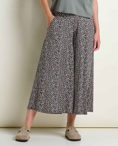 Chaka Wide Leg Culotte Pants - Flowy, Fun & Sustainable Salt Ditsy Print | Toad&Co Women