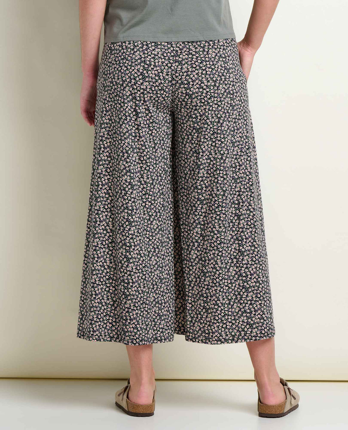 Chaka Wide Leg Culotte Pants - Flowy, Fun & Sustainable Salt Ditsy Print | Toad&Co Women