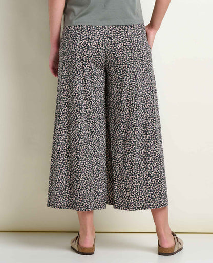 Chaka Wide Leg Culotte Pants - Flowy, Fun & Sustainable Salt Ditsy Print | Toad&Co Women