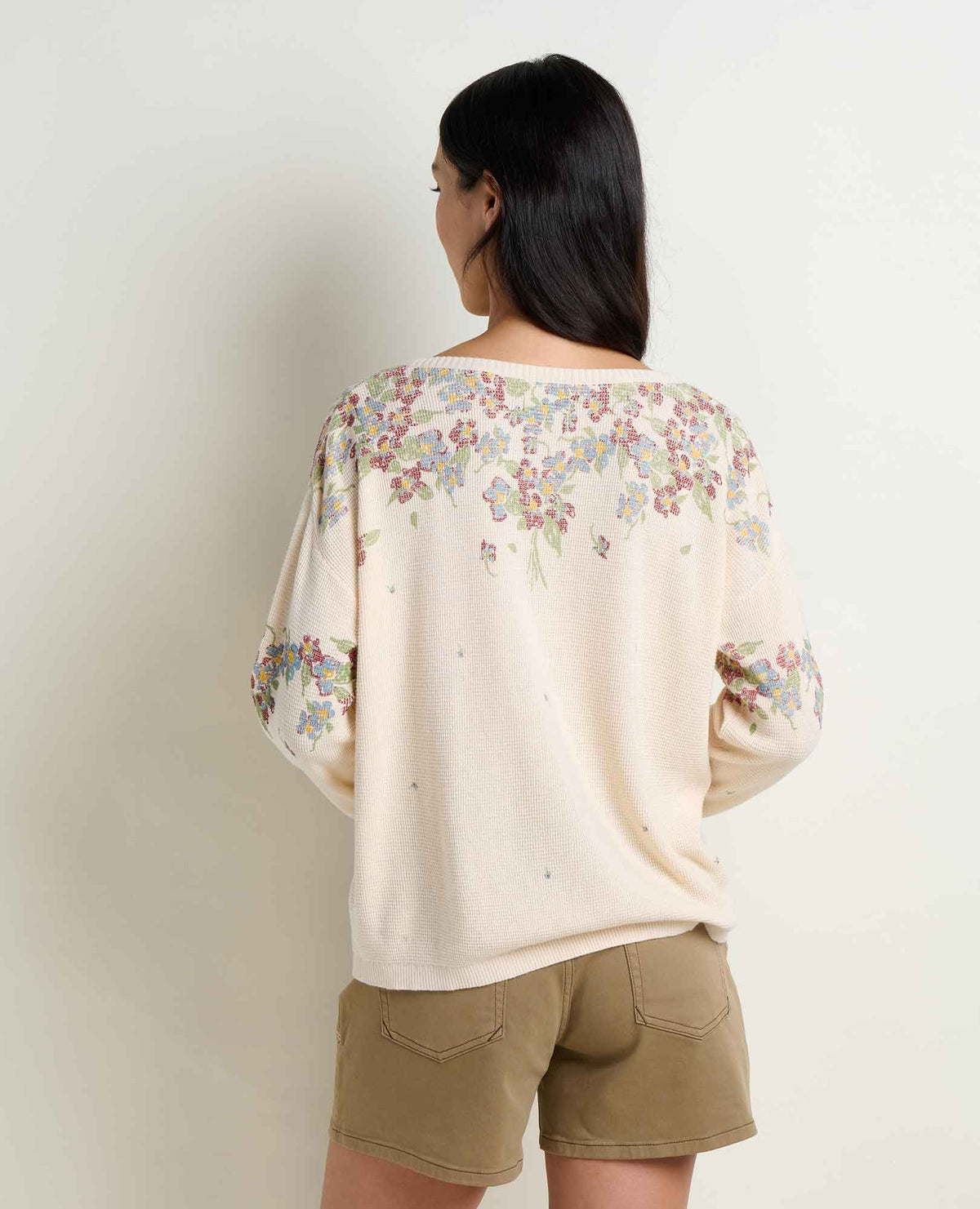 Bianca Patterned Pullover Sweater - Recycled Cotton V-Neck Sweater  | Toad&Co Women