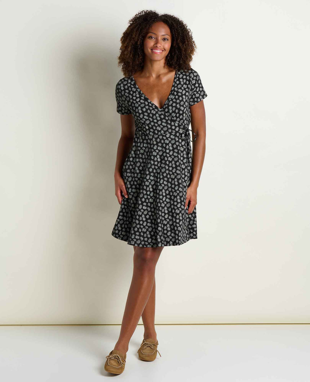 Freesia Wrap Dress - Organic Cotton V-Neck Wrap Dress with Pockets  | Toad&Co Women