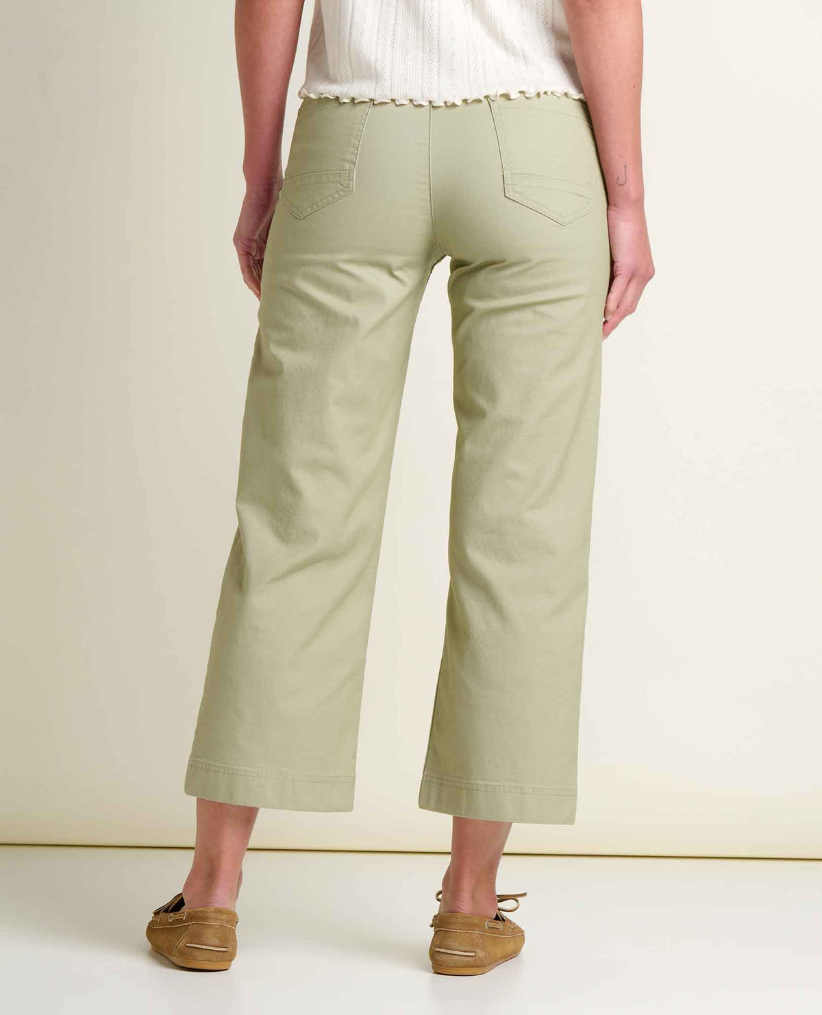 Earthworks Wide Leg Organic Cotton Crop Pant Yucca | Toad&Co Women