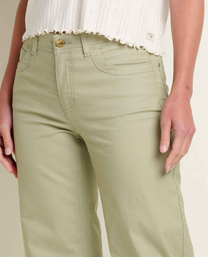 Earthworks Wide Leg Organic Cotton Crop Pant Yucca | Toad&Co Women