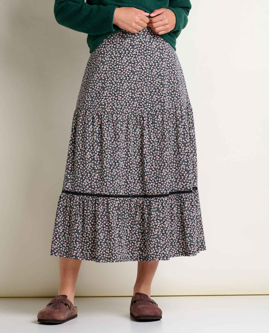 Marigold Tiered Midi Skirt - Soft, Stretchy, and Eco-Friendly  | Toad&Co Women