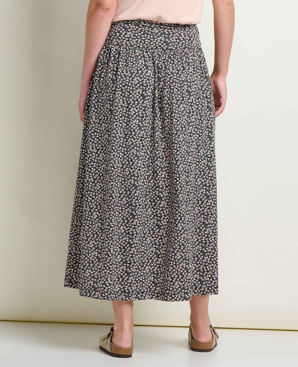 Chaka Midi Skirt - Organic Cotton & TENCEL™ A-Line Midi Skirt Salt Ditsy Print | Toad&Co Women