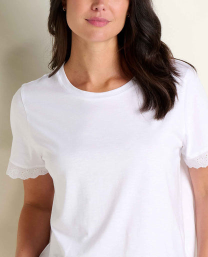 Clara Tee - Organic Cotton & TENCEL™ Eyelet Trim Women's Tee  | Toad&Co Women