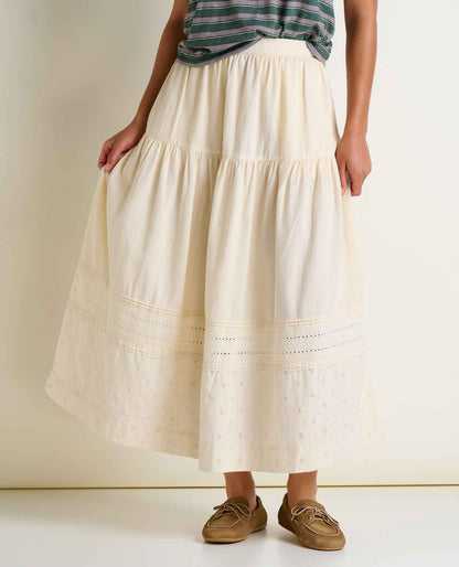 Airscape Organic Cotton Tiered Midi Skirt  | Toad&Co Women