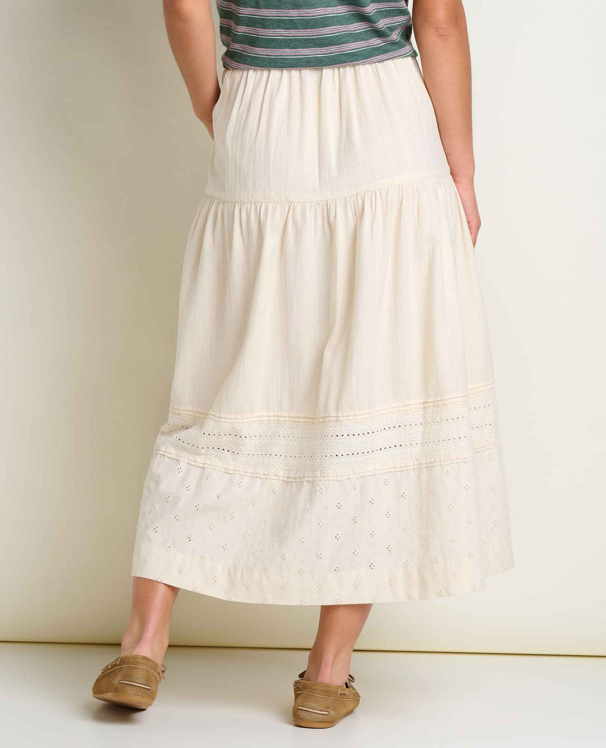 Airscape Organic Cotton Tiered Midi Skirt  | Toad&Co Women