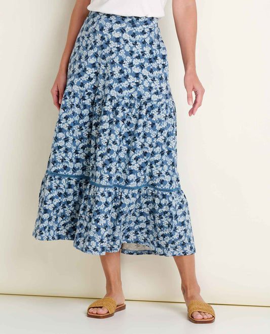 Marigold Tiered Midi Skirt - Organic Cotton & TENCEL™ Flowy Skirt  | Toad&Co Women