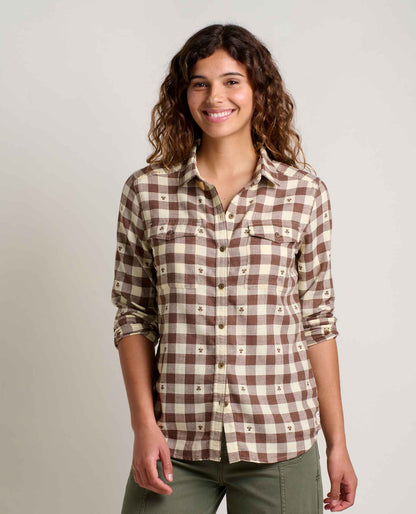 Re-Form Flannel Shirt Chestnut Dobby | Toad&Co Women