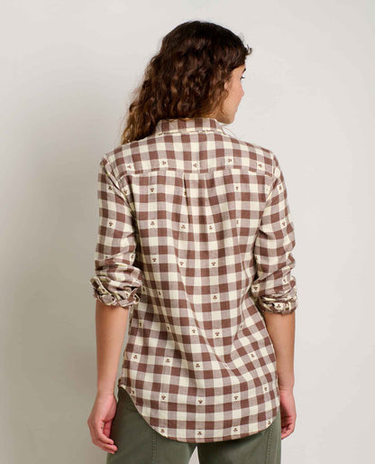 Re-Form Flannel Shirt Chestnut Dobby | Toad&Co Women