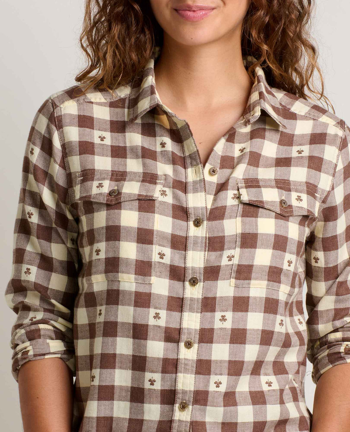 Re-Form Flannel Shirt Chestnut Dobby | Toad&Co Women