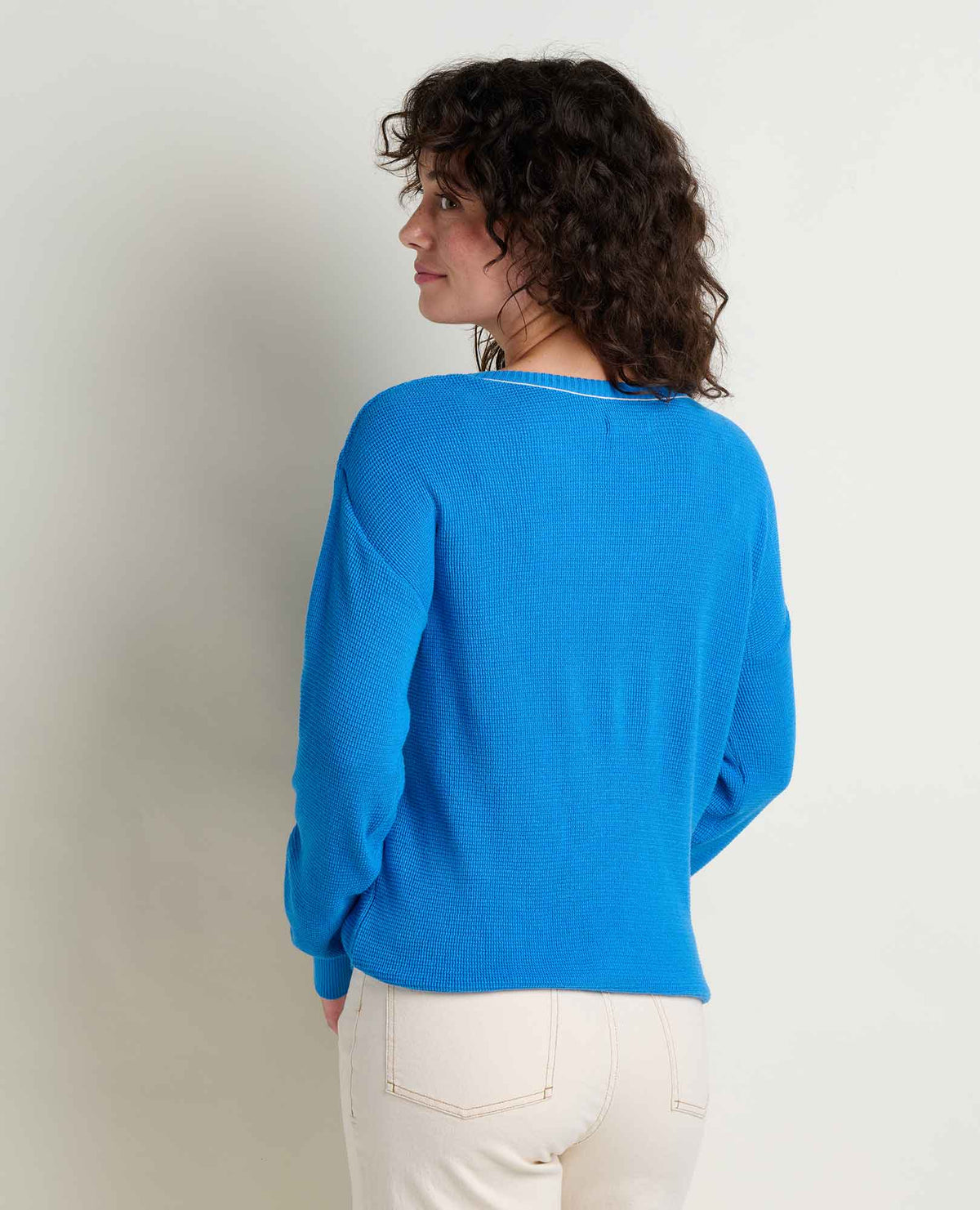 Bianca Pullover Sweater - Recycled Cotton Knit V-Neck Layer  | Toad&Co Women