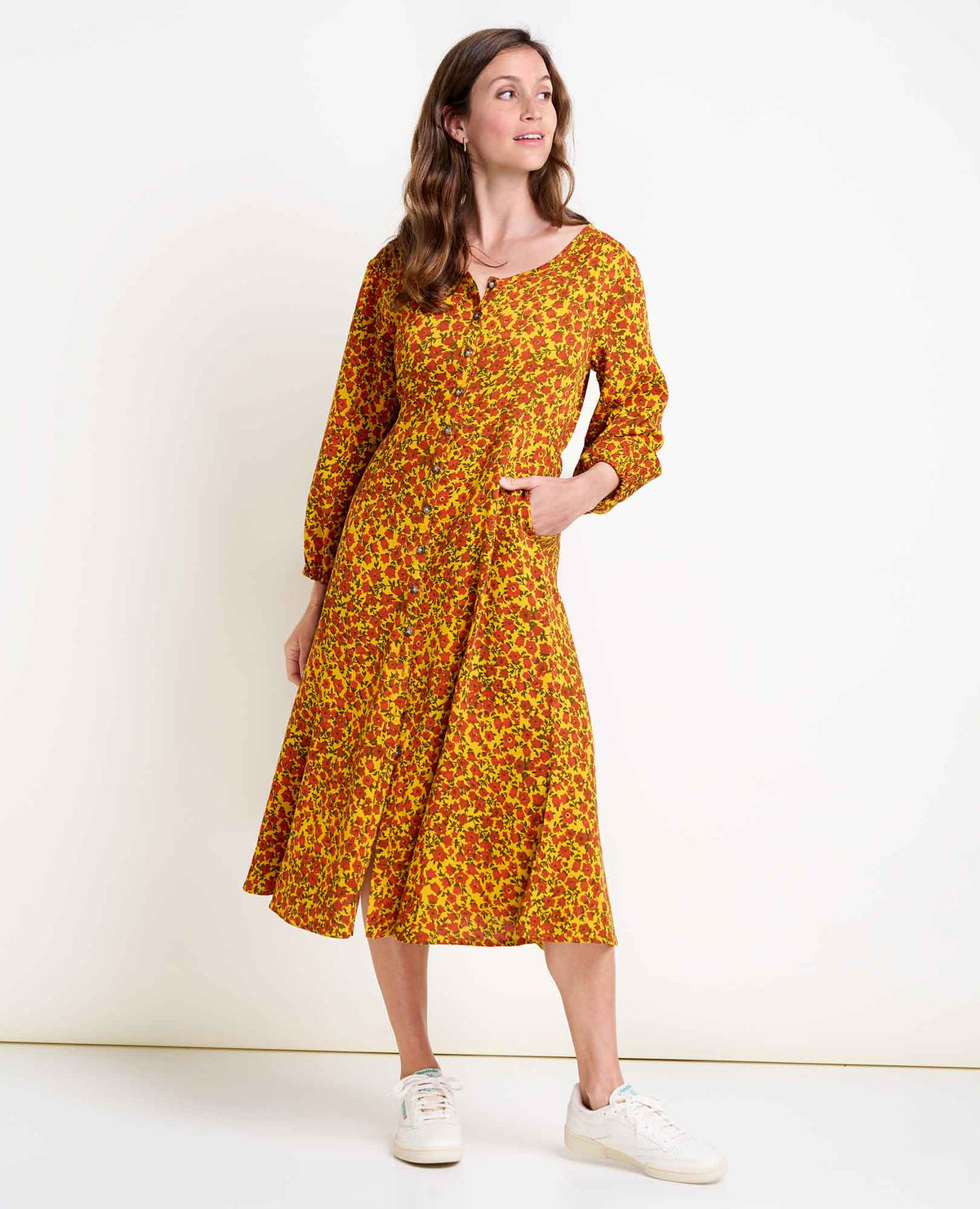 Manzana Organic Cotton Midi Dress  | Toad&Co Women