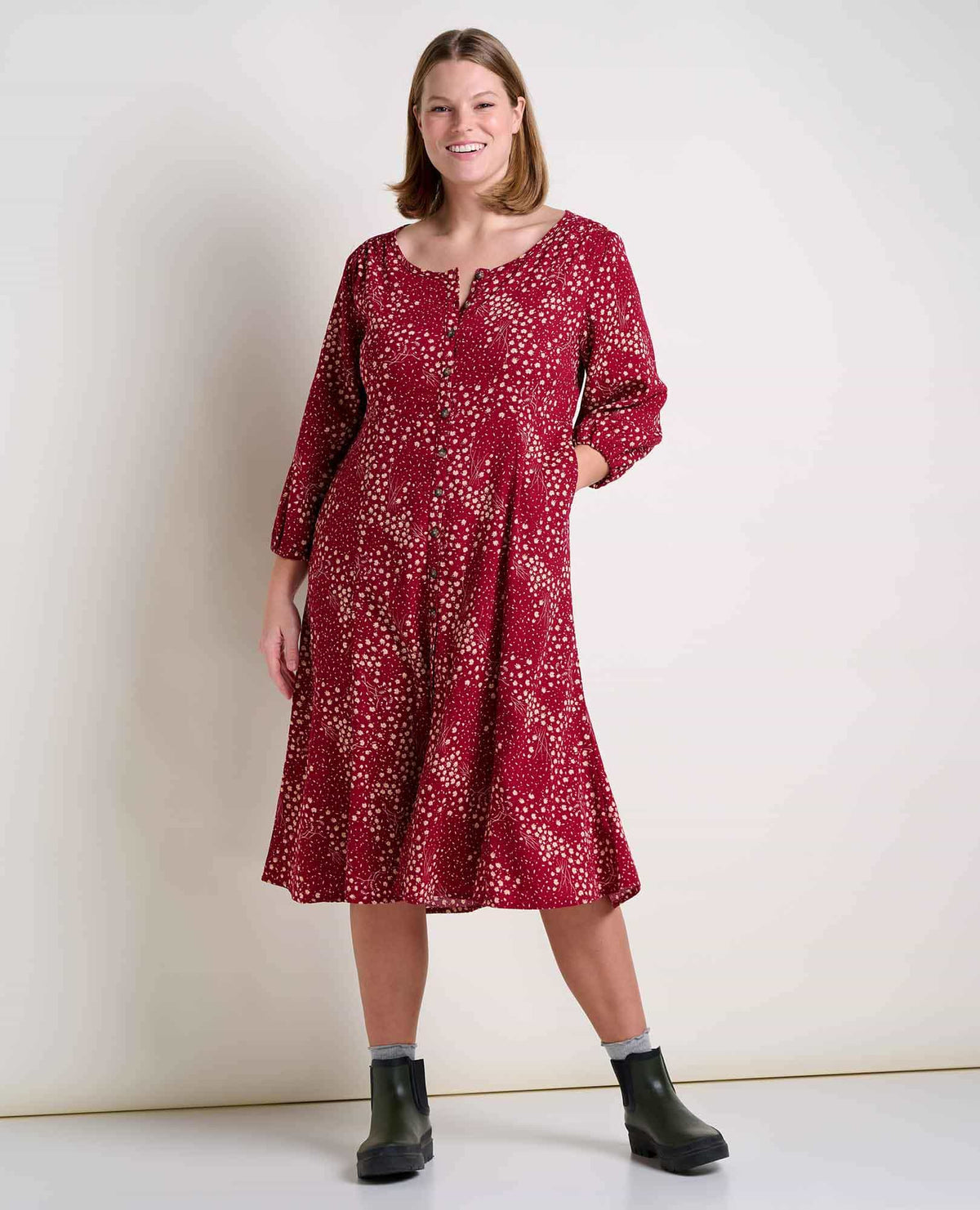 Manzana Organic Cotton Midi Dress  | Toad&Co Women