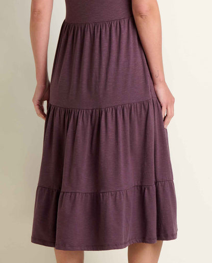 Marley Tiered Midi Dress - Organic Cotton & TENCEL™ Midi Dress Raisin | Toad&Co Women