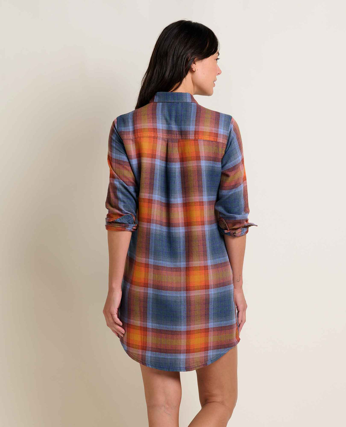 Re-Form Flannel Button Up Shirtdress Ink Ombre | Toad&Co Women