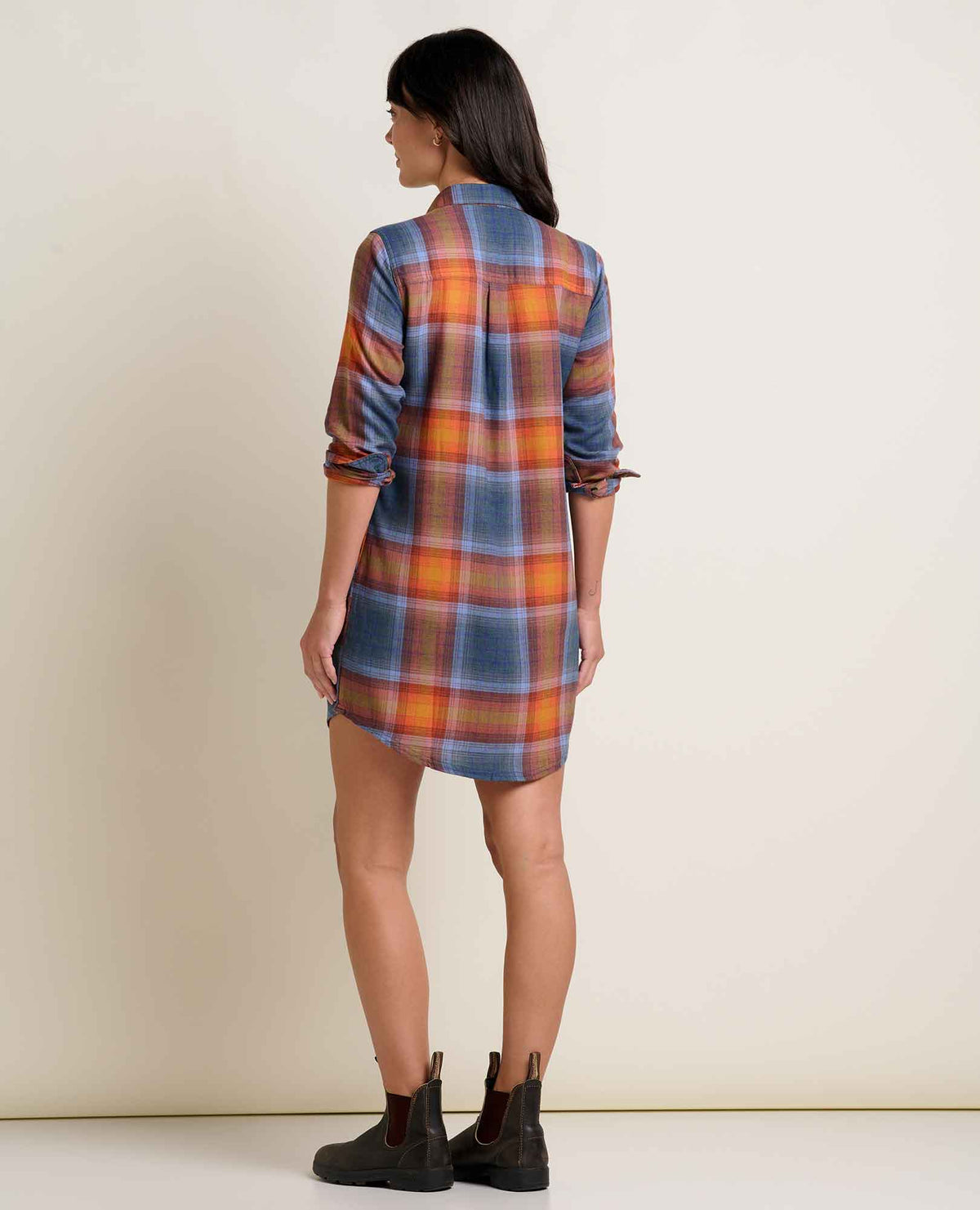 Re-Form Flannel Button Up Shirtdress Ink Ombre | Toad&Co Women