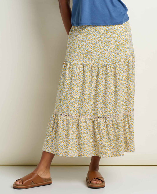 Marigold Tiered Midi Skirt - Organic Cotton & TENCEL™ Flowy Skirt  | Toad&Co Women