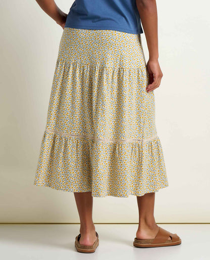 Marigold Tiered Midi Skirt - Organic Cotton & TENCEL™ Flowy Skirt  | Toad&Co Women