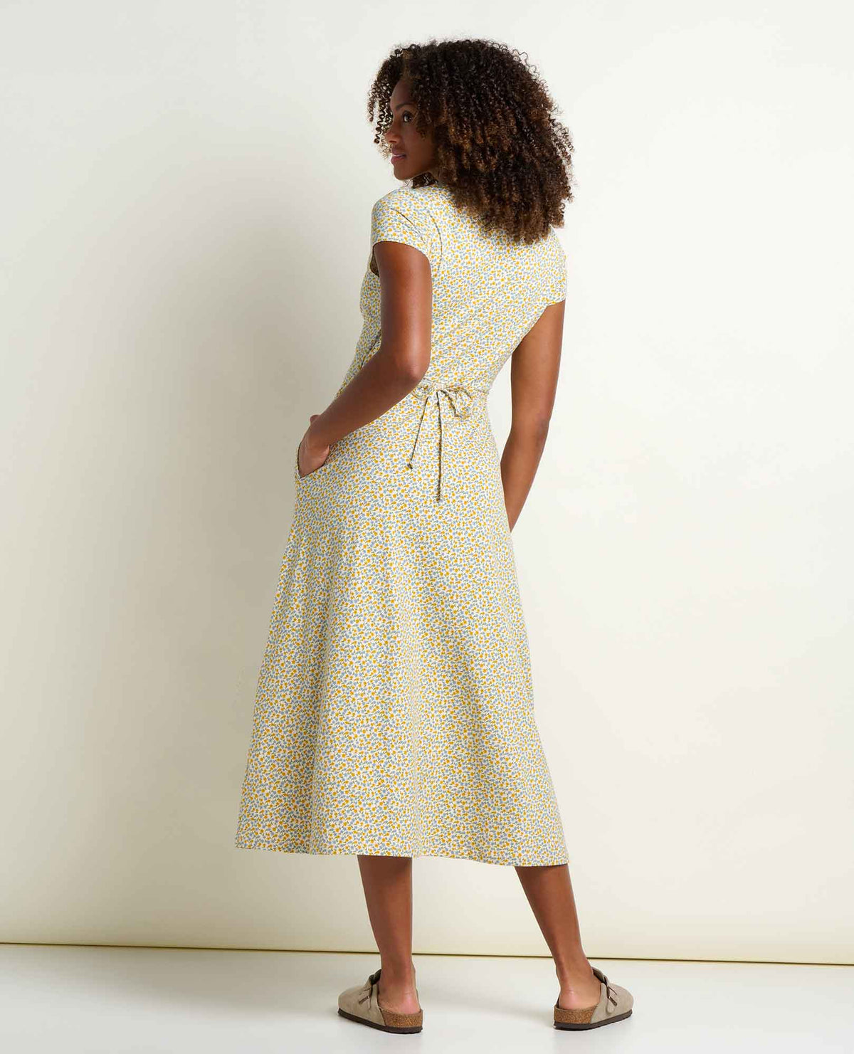 Rose Short Sleeve V-Neck Midi Dress - Soft with Stretch  | Toad&Co Women
